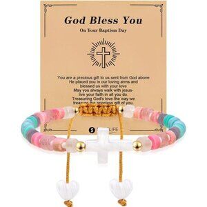 Cross Bracelet for Women, Girls & Boys - First Communion, Baptism & Christian